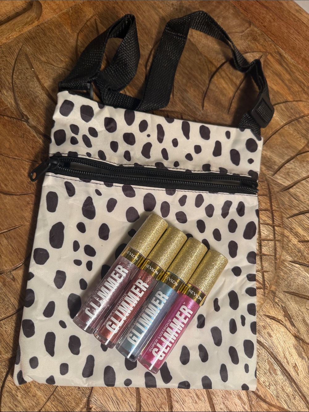 💄NWT Revlon Glimmer Gloss Quad– Rose, Blue, Bronze Brown Shimmers in crossbody